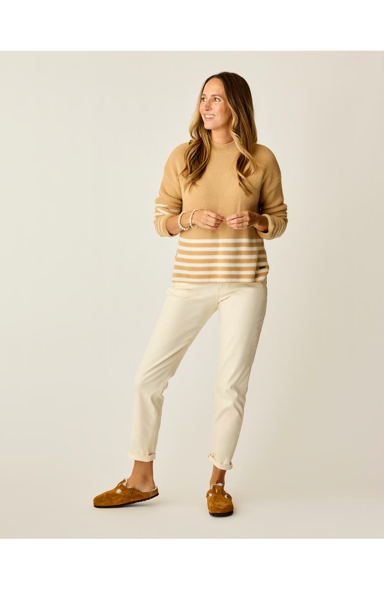 Carve Designs Olivia Plush Sweater, Alternate, color, Camel Stripe