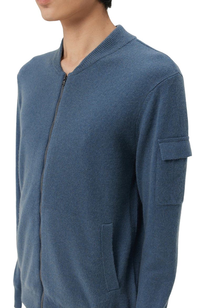 Cashmere Bomber, Alternate, color, china blue