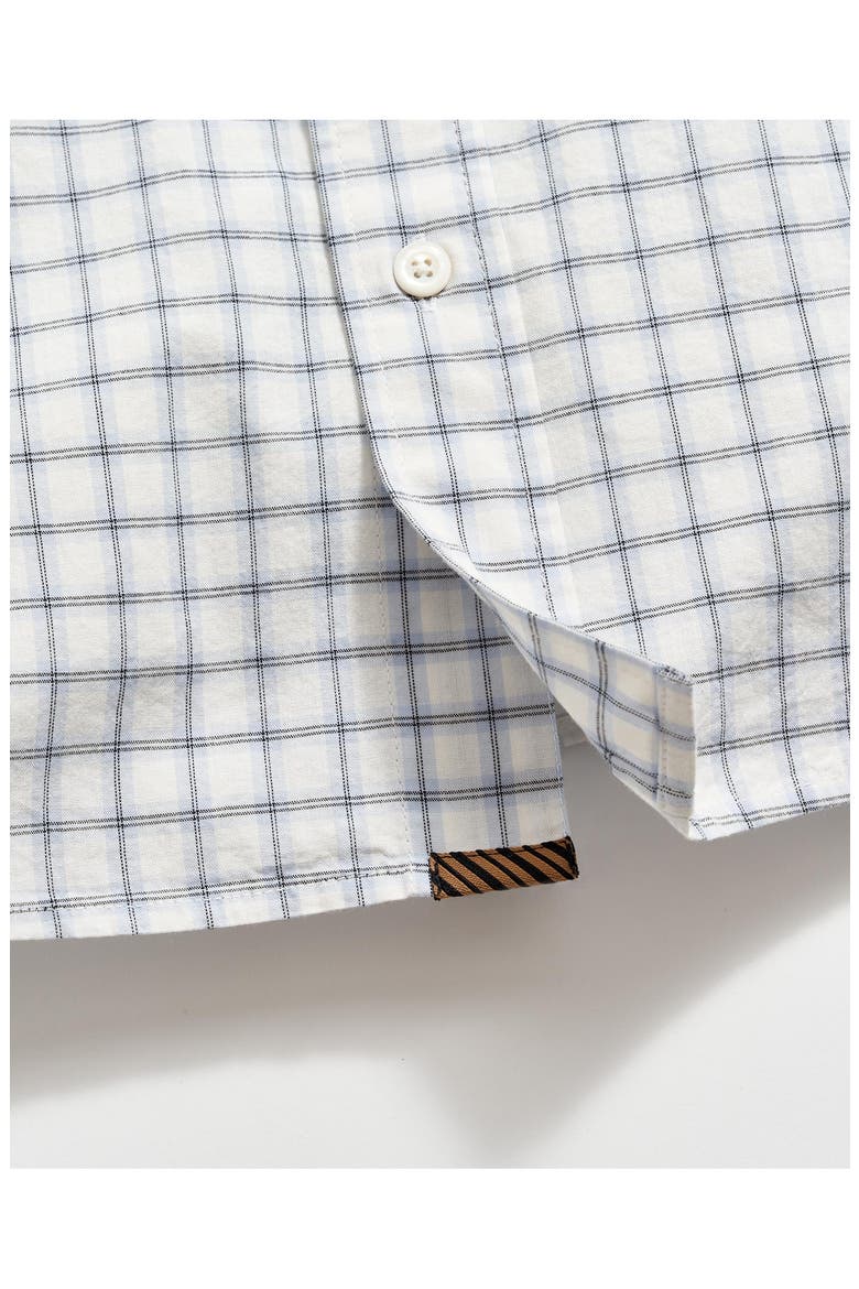 Cypress Grid Plaid Button-Up Oxford Shirt, Alternate, color, PEBBLE