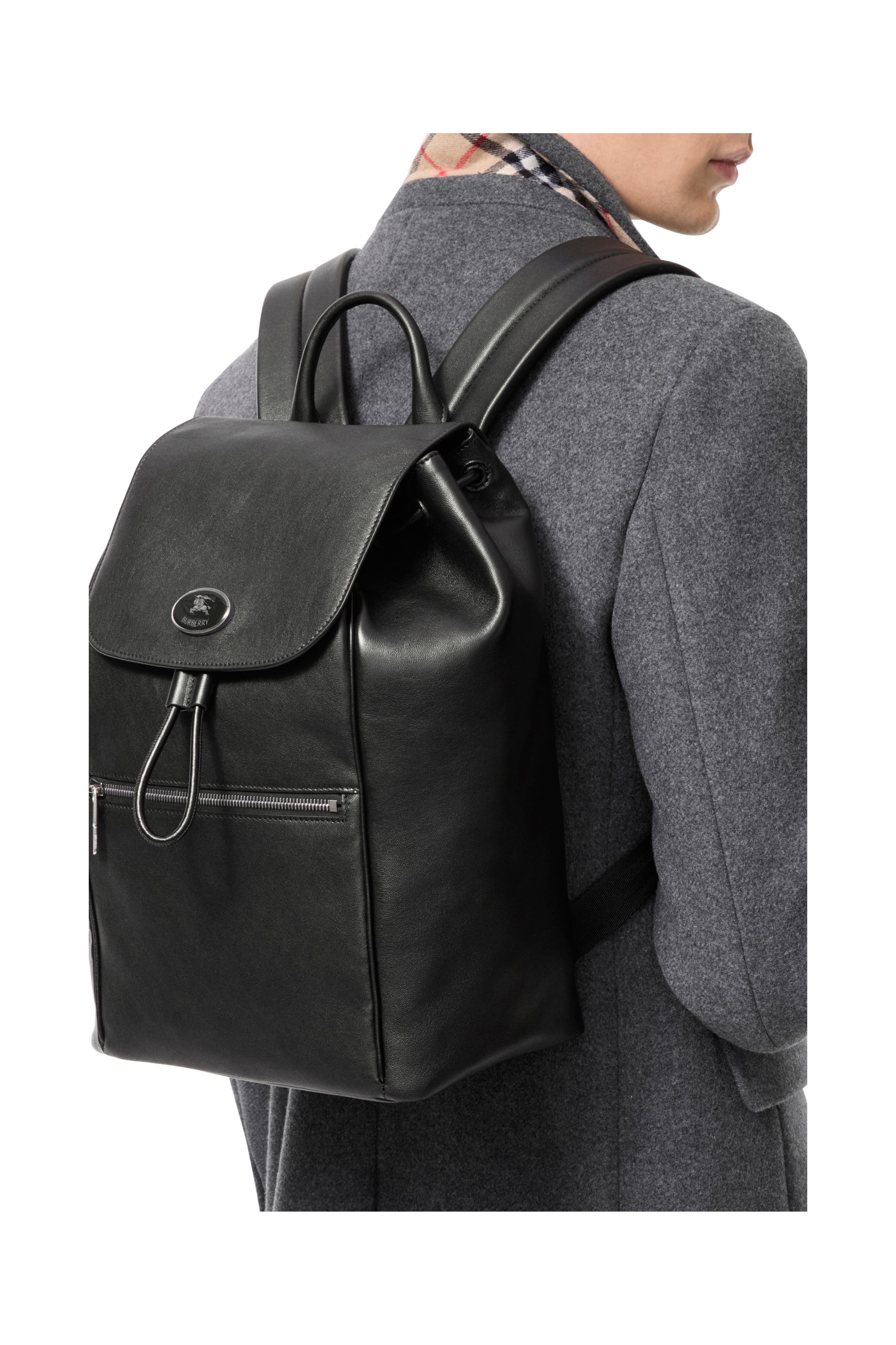 Knight Stamp Drawcord Backpack, Alternate, color, Black