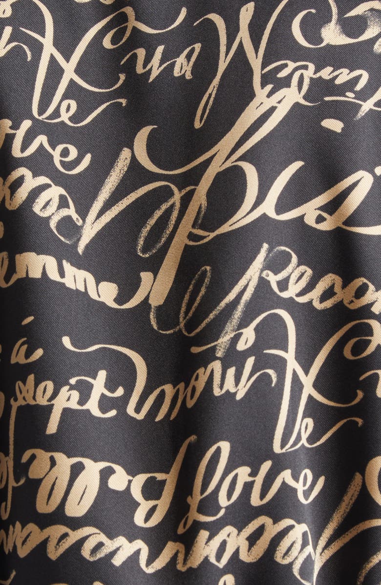 Cinq à Sept Love Journal Jacey Long Sleeve Shirtdress, Alternate, color, Black/ Khaki