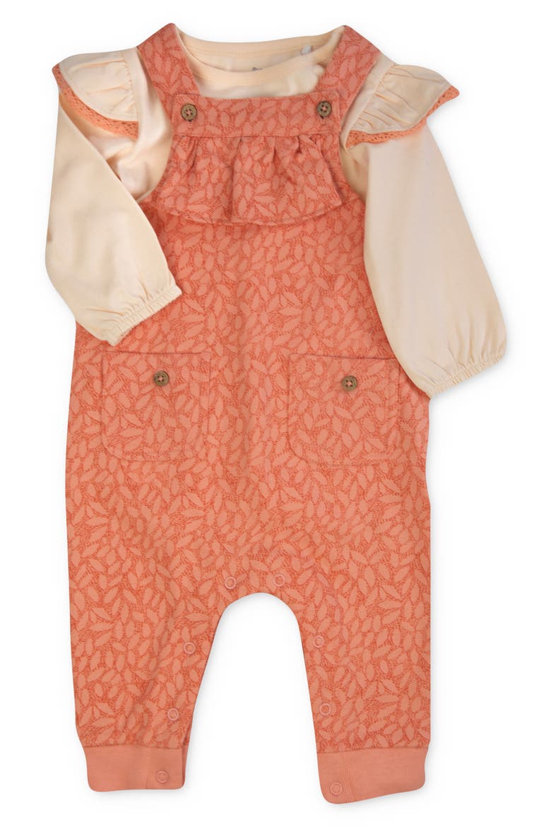Trees Organic Cotton Bodysuit & Overalls Set, Main, color, GINGER