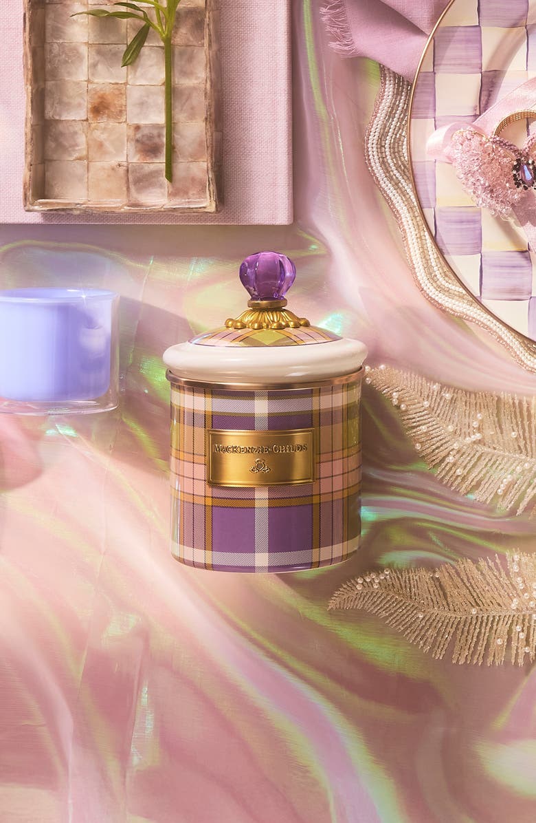 MACKENZIE CHILDS Tartan Violet Small Canister, Alternate, color, Tartan Violet