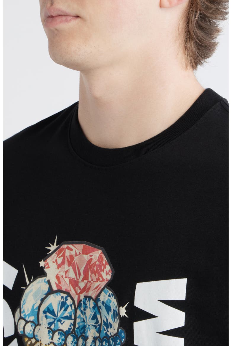 Bouquet Cotton T-Shirt, Alternate, color, BLACK