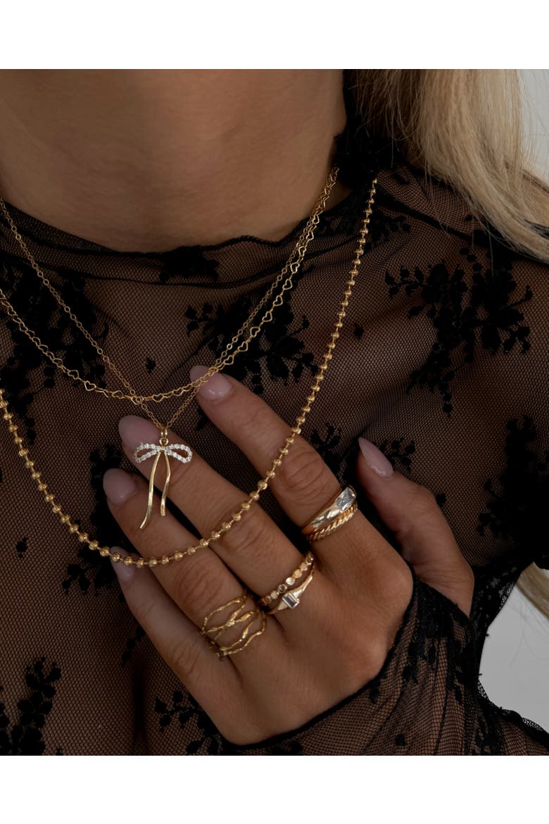 Heartstring Necklace, Alternate, color, Gold