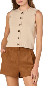 ASTR the Label Rolled Hem Sweater Vest