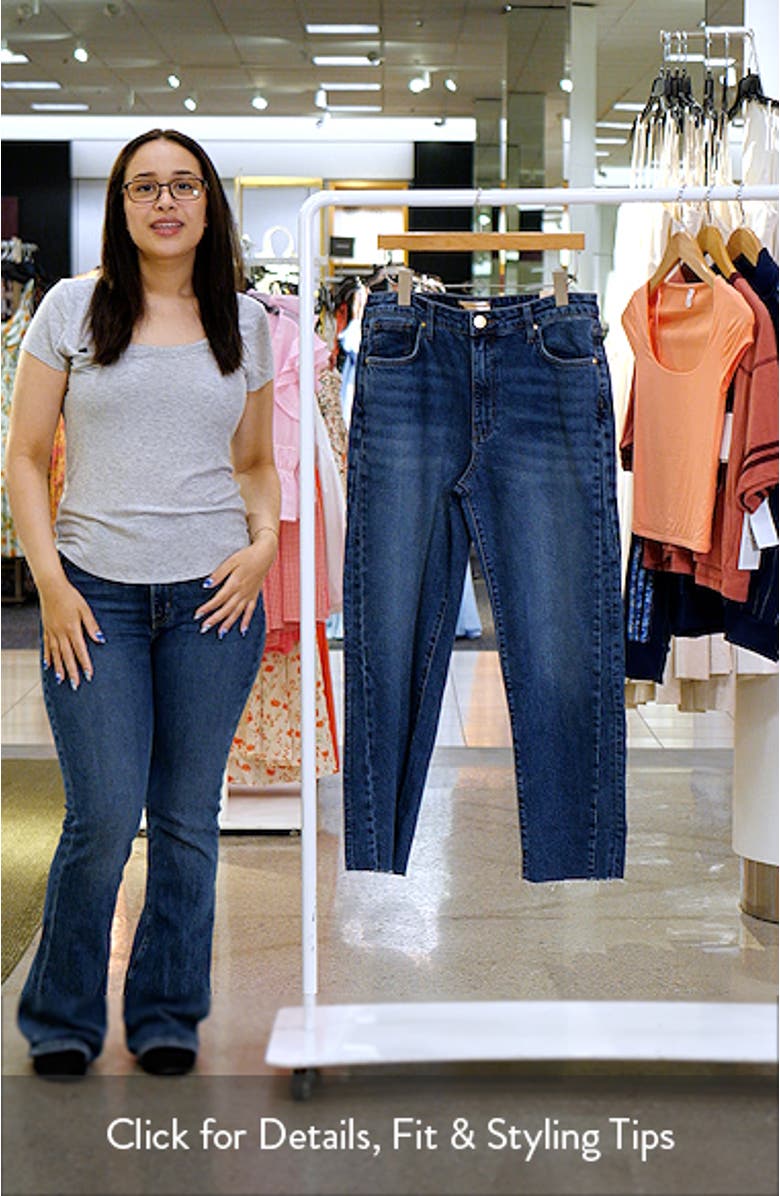 Ashley Raw Hem High Waist Ankle Slouchy Barrel Jeans, sales video thumbnail