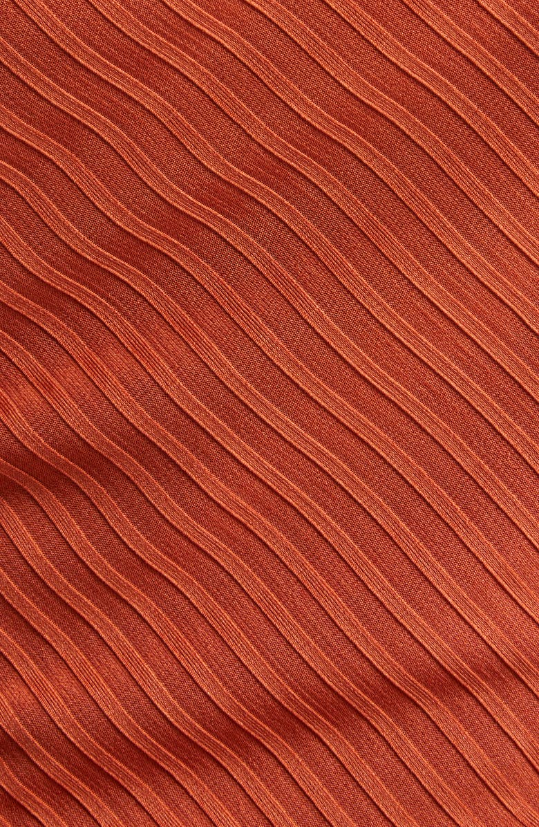 Ramy Brook Benja Asymmetric Ruched Dress, Alternate, color, Amber