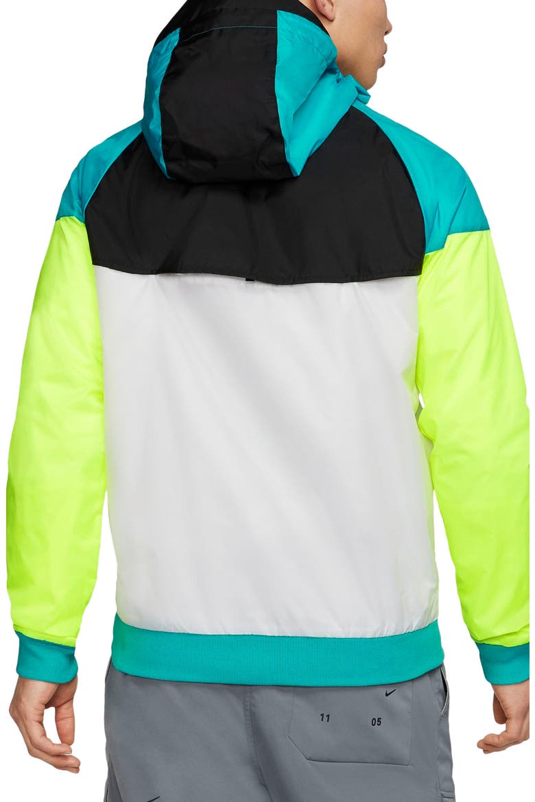 Color Hooks Windrunner Jacket, Alternate, color, VOLT/ WHITE/ TEAL NEBULA