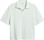 Open Edit Knit Johnny Collar Polo