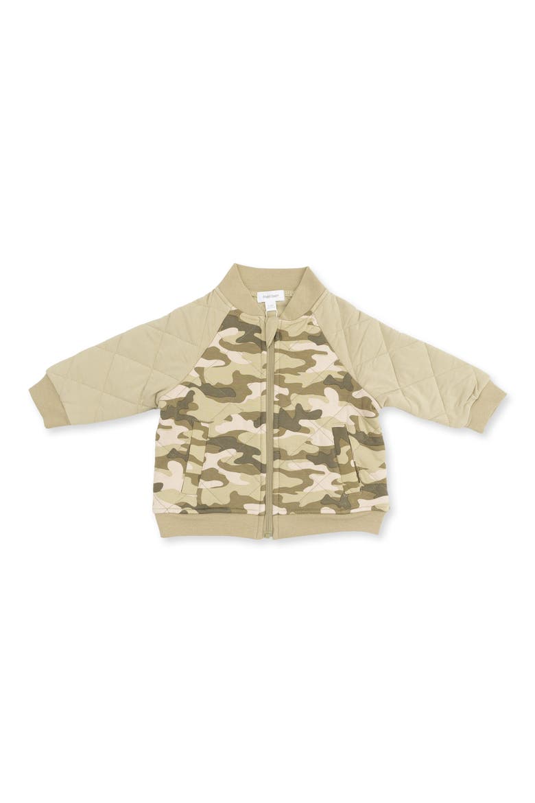Kids' Camo Print Bomber Jacket, Main, color, GREEN