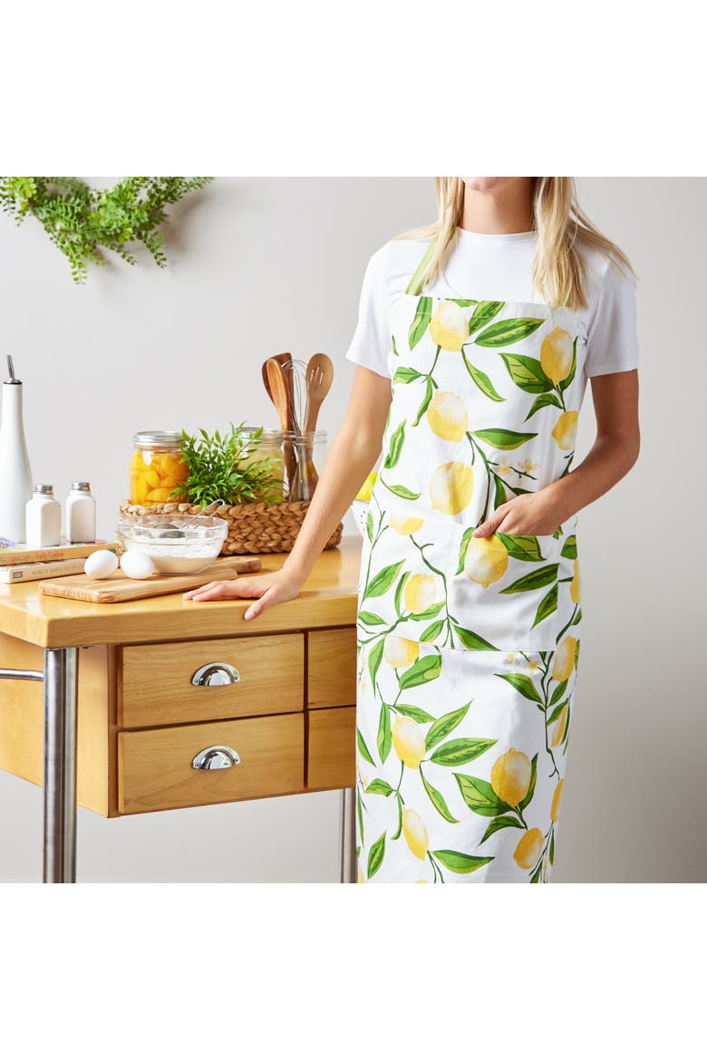 Lemon Bliss Printed Chef Apron, Alternate, color, Lemon Bliss