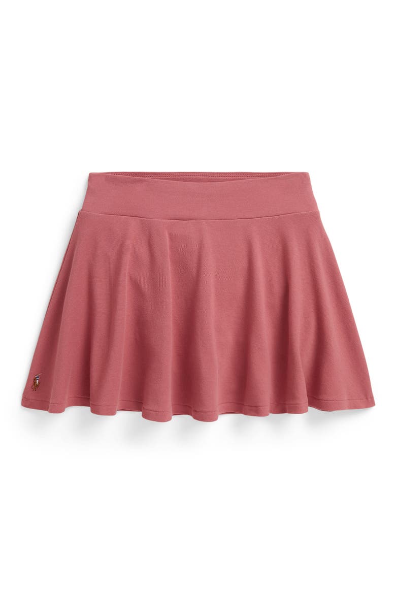 Kids' Stretch Cotton Piqué Skort, Main, color, PINK