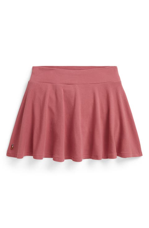 Kids' Stretch Cotton Piqué Skort