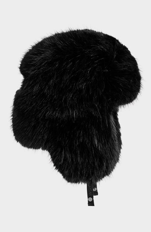 Rudsak Lira Faux Fur Aviator Hat & Mitten Set In Burgundy