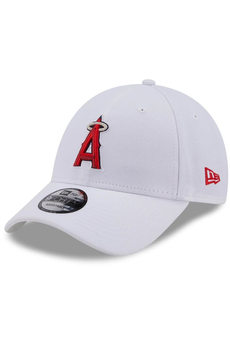 Men's New Era White Los Angeles Angels League II 9FORTY Adjustable Hat, Main, color, White