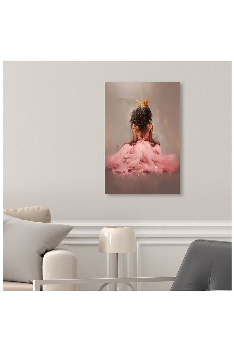 Princess In Pink Canvas Wall Art, Alternate, color, PINK