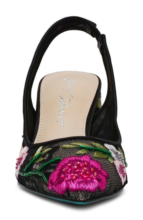 Betsey Johnson Lira Pointed Toe Slingback Pump In Multi