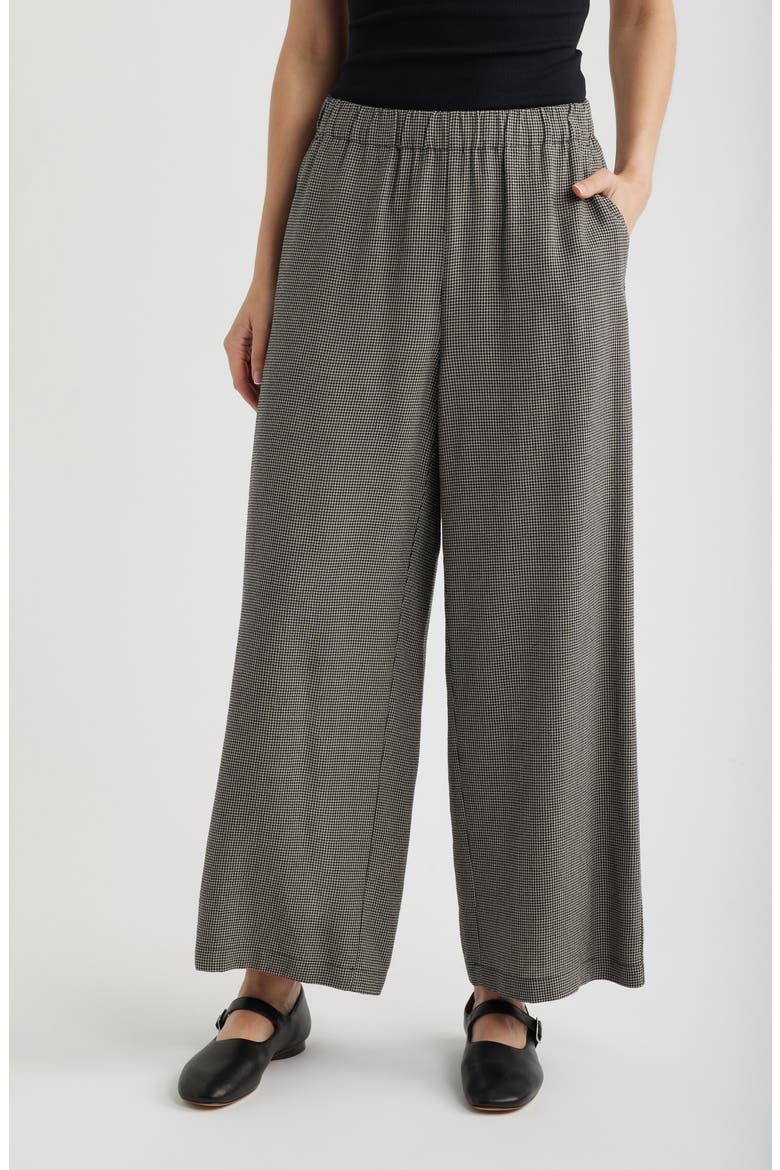High Rise Wide Leg Ankle Pants, Main, color, CHALK