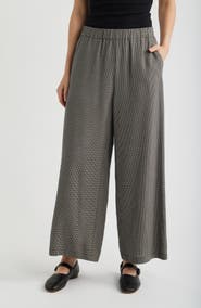 Eileen Fisher High Rise Wide Leg Ankle Pants