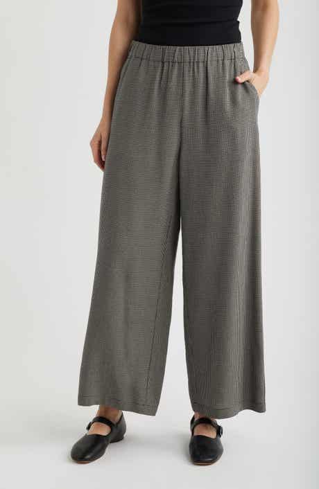 High Rise Wide Leg Ankle Pants
