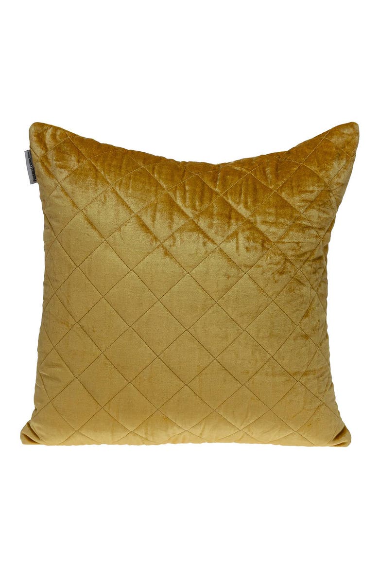 Milo Quilted Throw Pillow, Main, color, YELLOW