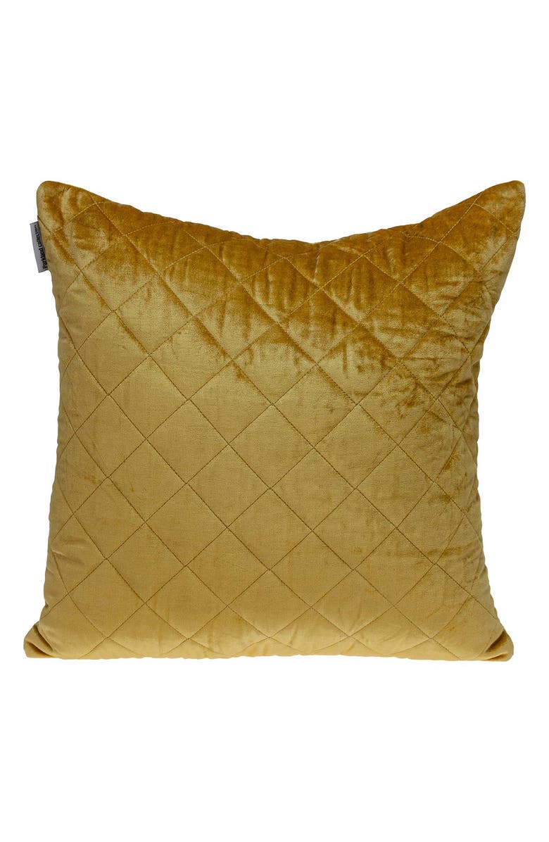 PARKLAND COLLECTION Milo Quilted Throw Pillow, Main, color, Yellow