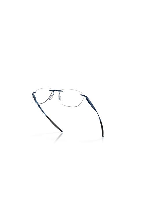 Oakley 53mm Rectangle Optical Glasses In Blue