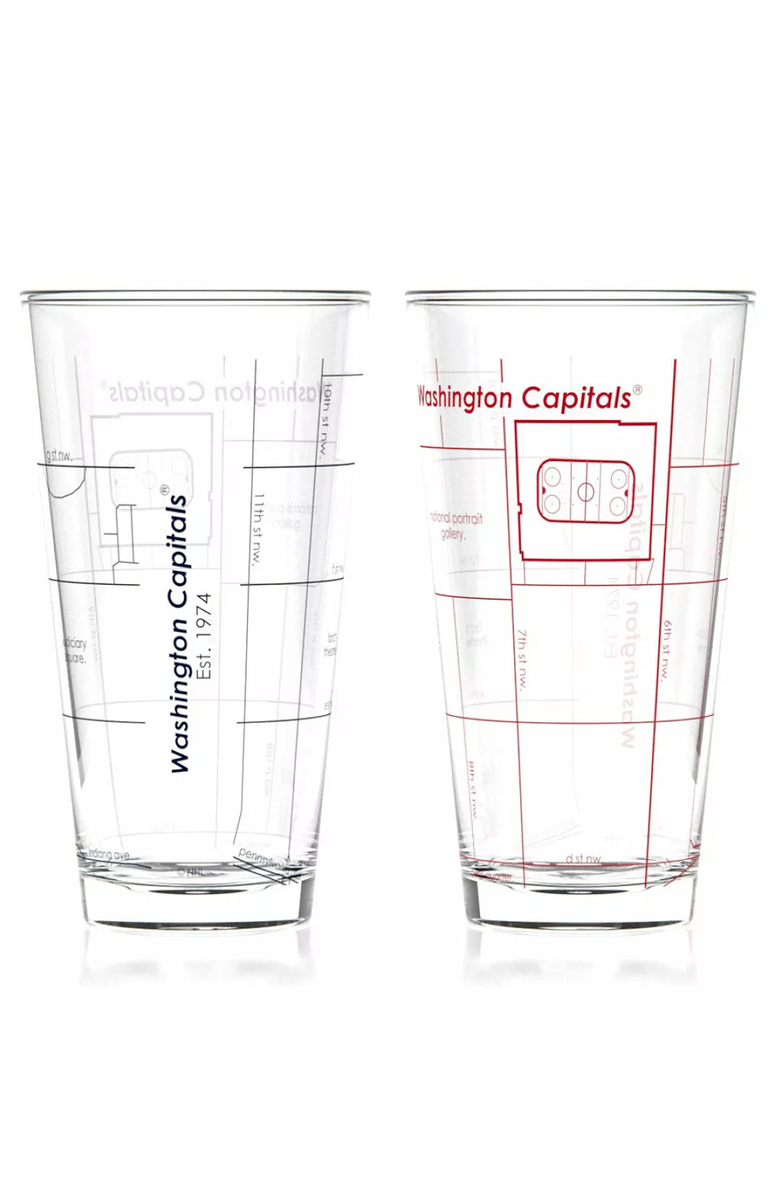 Uncommon Goods NHL Arena Map Pint Glasses - Set of 2, Alternate, color,