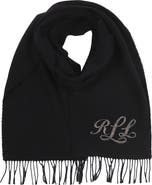 Lauren Ralph Lauren Beaded Logo Wool Scarf