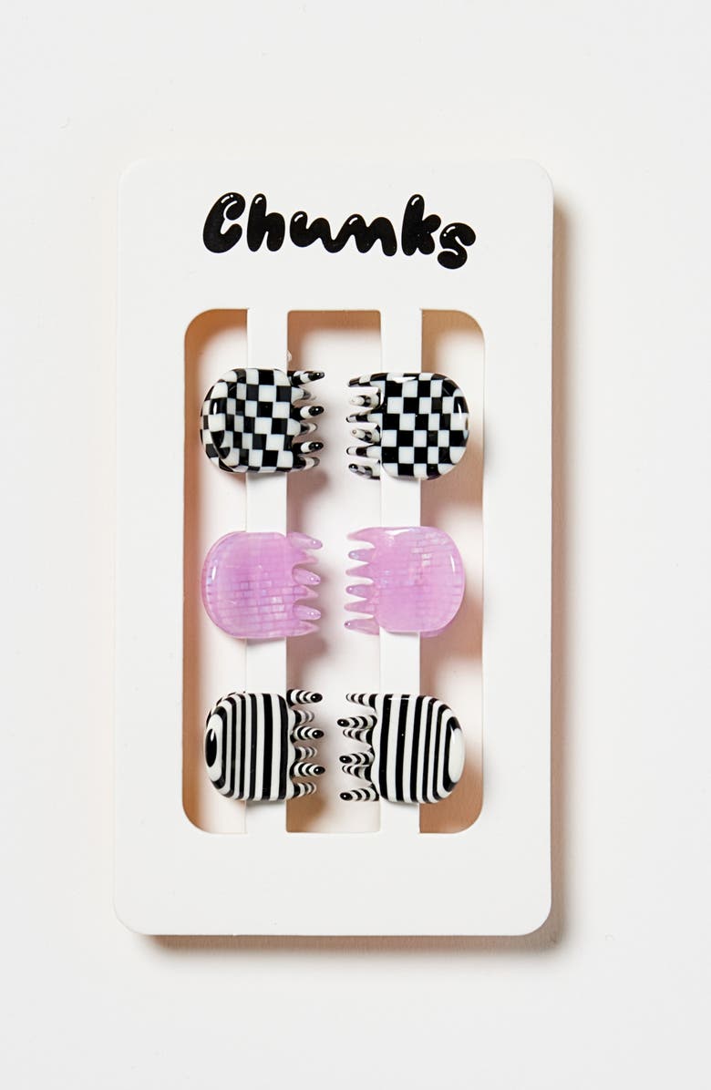 Chunks Assorted 6-Pack Micro Claw Clips, Alternate, color, 