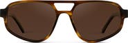 WMP Eyewear Brooklyn - 56mm Double Bridge Aviator Polarized Sunglasses