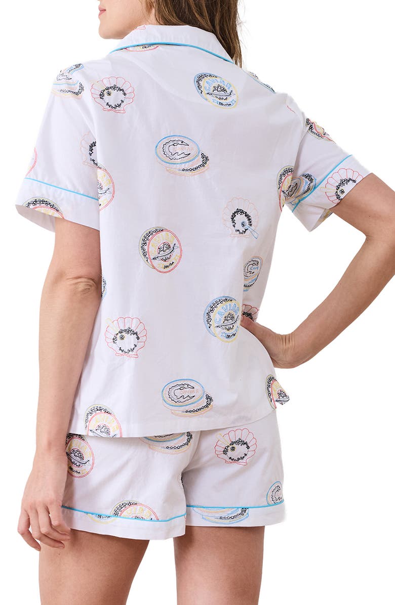 Printfresh Cotton Poplin Short Pajamas, Alternate, color, Pearl