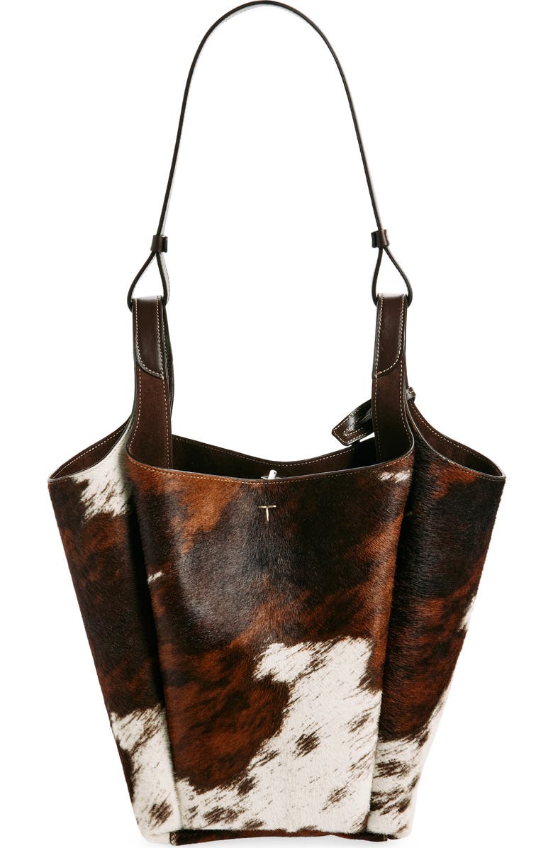 Tod's Small T-Timeless Genuine Calf Hair Bucket Bag, Alternate, color,