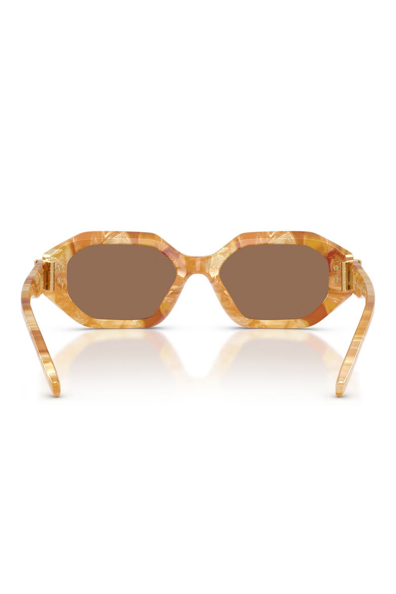 51mm Irregular Sunglasses, Alternate, color, MILKY PEARL AMBER / BROWN
