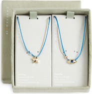 Chelsea28 Set of 2 Demi Fine Mommy & Me Evil Eye Cord Pendant Necklaces