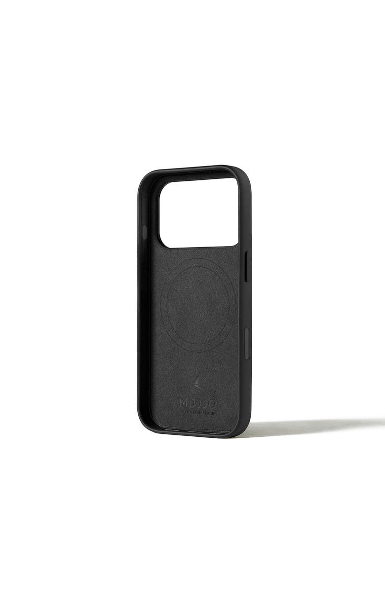 MUJJO Full Leather Wallet Case for iPhone 17 Pro, Alternate, color, Black