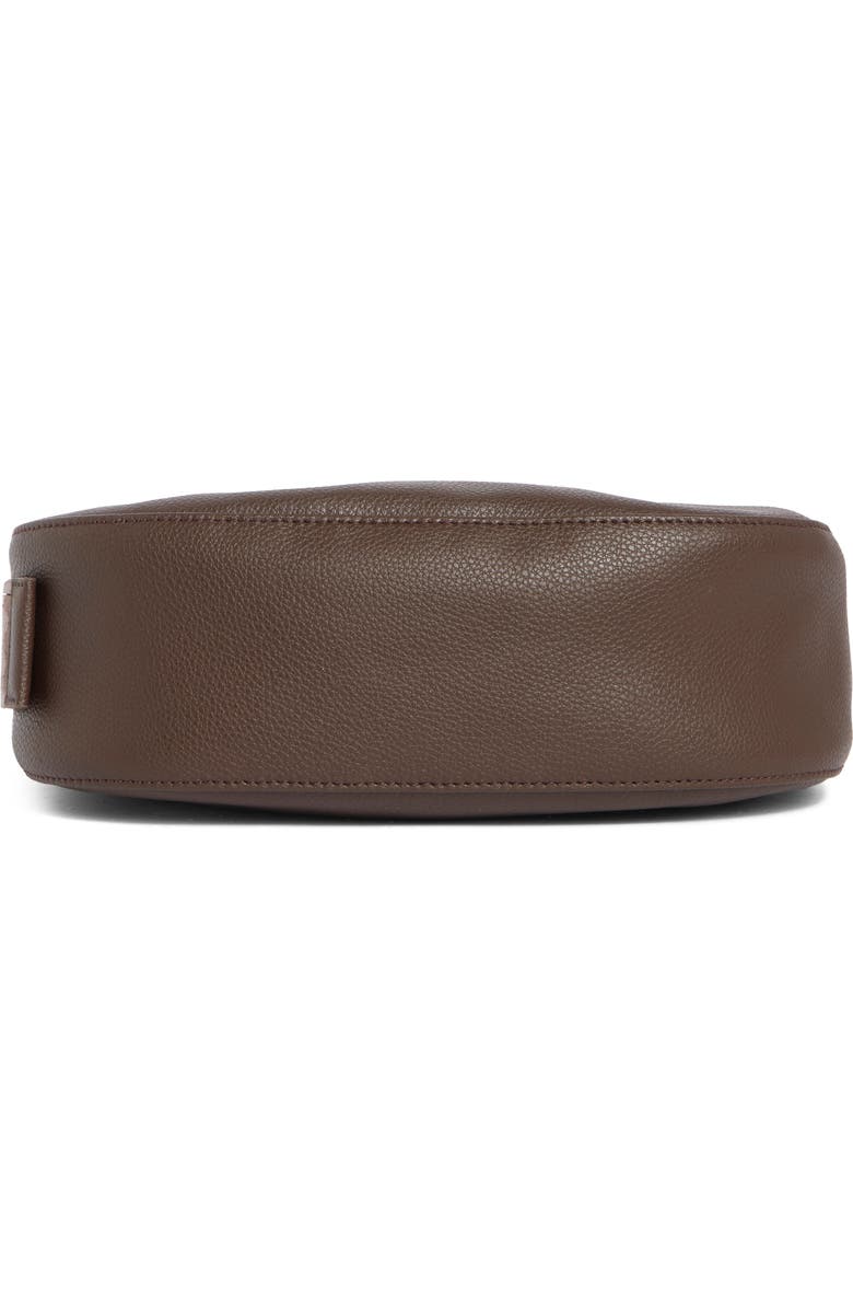 Baggu Small Recycled Leather Crescent Bag, Alternate, color, Brown