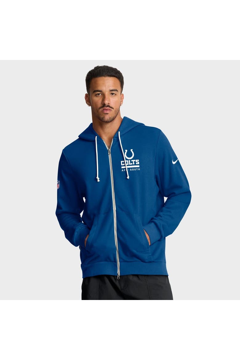 Men's Nike Royal Indianapolis Colts Sideline Standard Issue Utility Player Dri-FIT Full-Zip Hoodie, Main, color, Royal