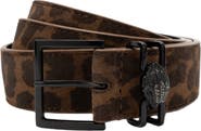 Kurt Geiger London Shoreditch Leopard Print Suede Belt