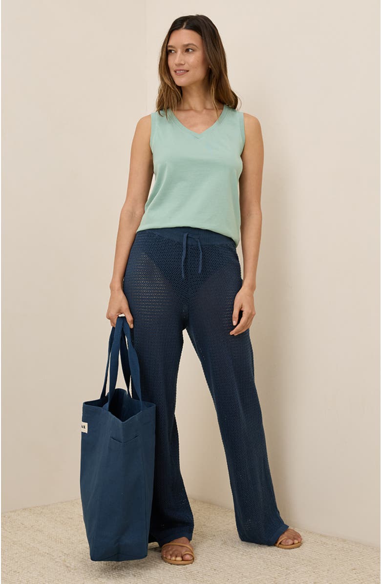 Pact Organic Cotton Softspun V-Neck Tank, Alternate, color, Agave Green