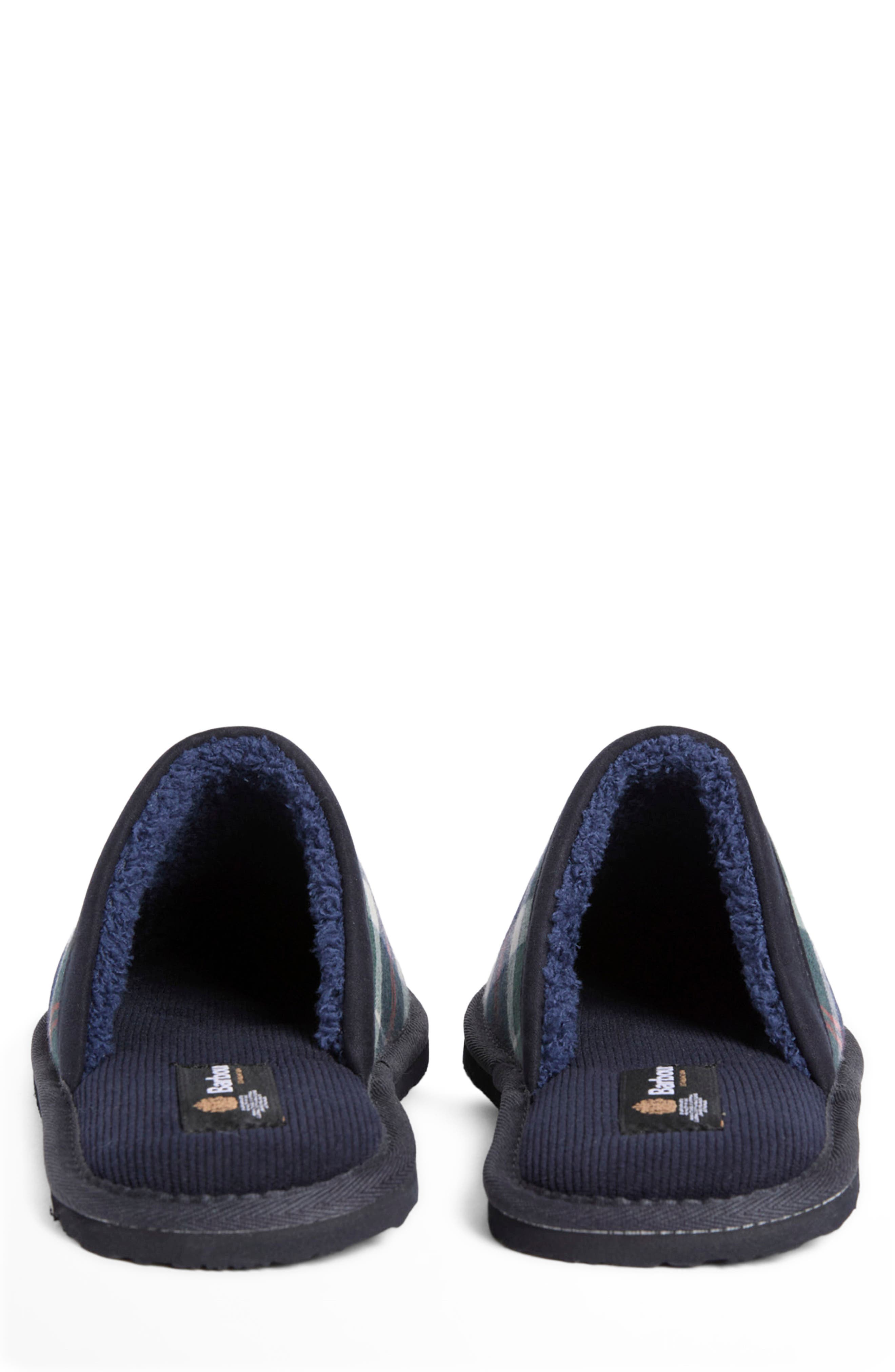 Everitt Tartan Mule Slipper, Alternate, color, EVERGREEN FESTIVE TARTAN