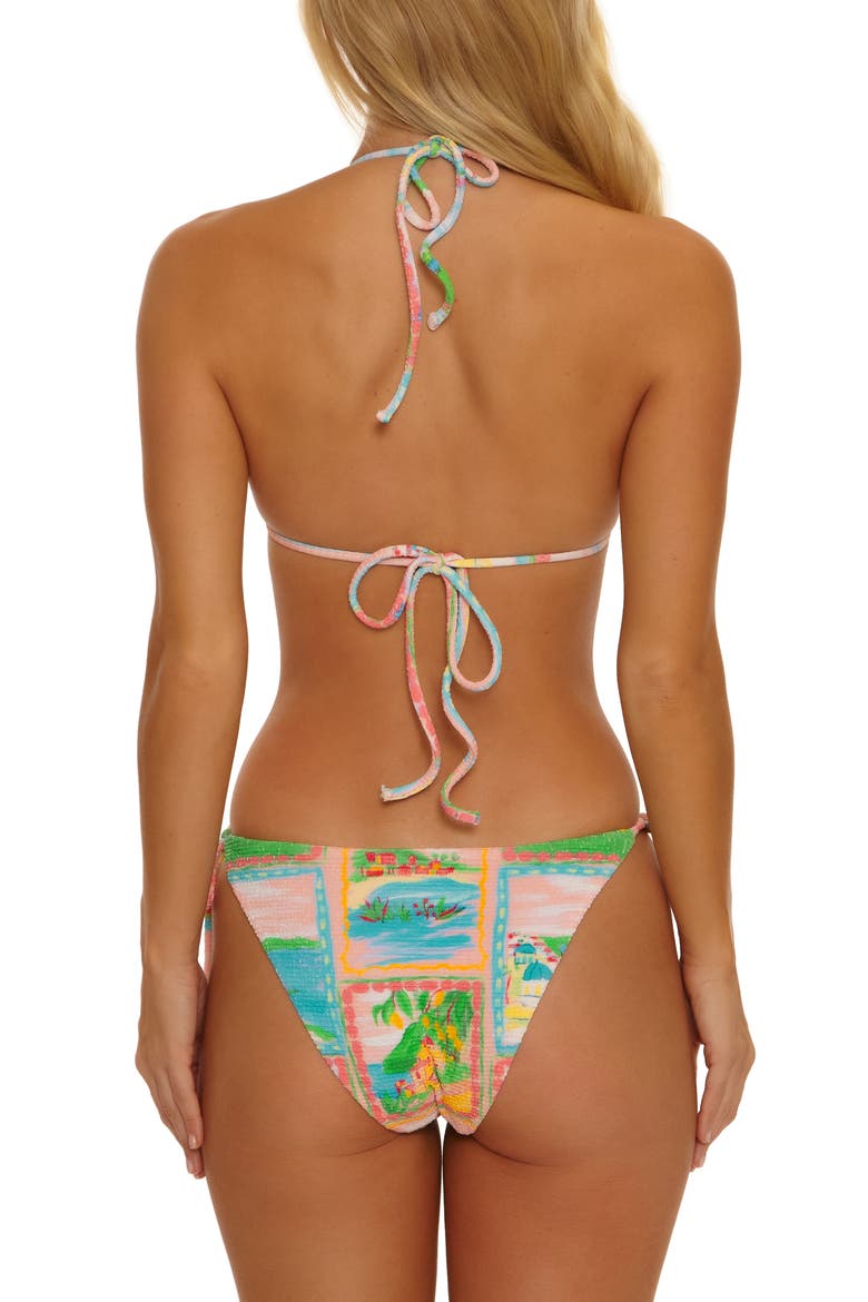 Corfu Side Tie Bikini Bottoms, Alternate, color, BLUE MULTI