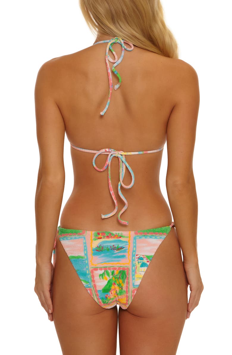Isabella Rose Corfu Side Tie Bikini Bottoms, Alternate, color, Blue Multi