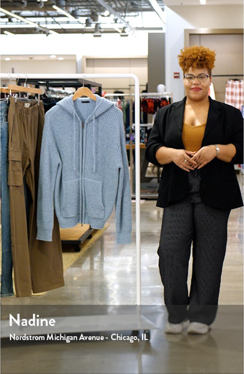 Ribbed Wool Blend Sweater Hoodie, sales video thumbnail