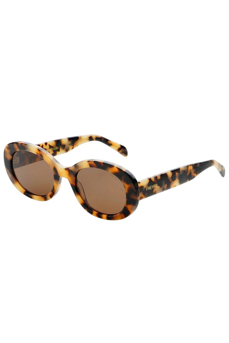 Aria Oval Sunglasses, Alternate, color, Milky Tortoise