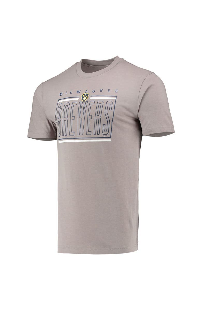 CONCEPTS SPORT Men's Concepts Sport Navy/Gray Milwaukee Brewers Meter T-Shirt and Shorts Sleep Set, Alternate, color, 