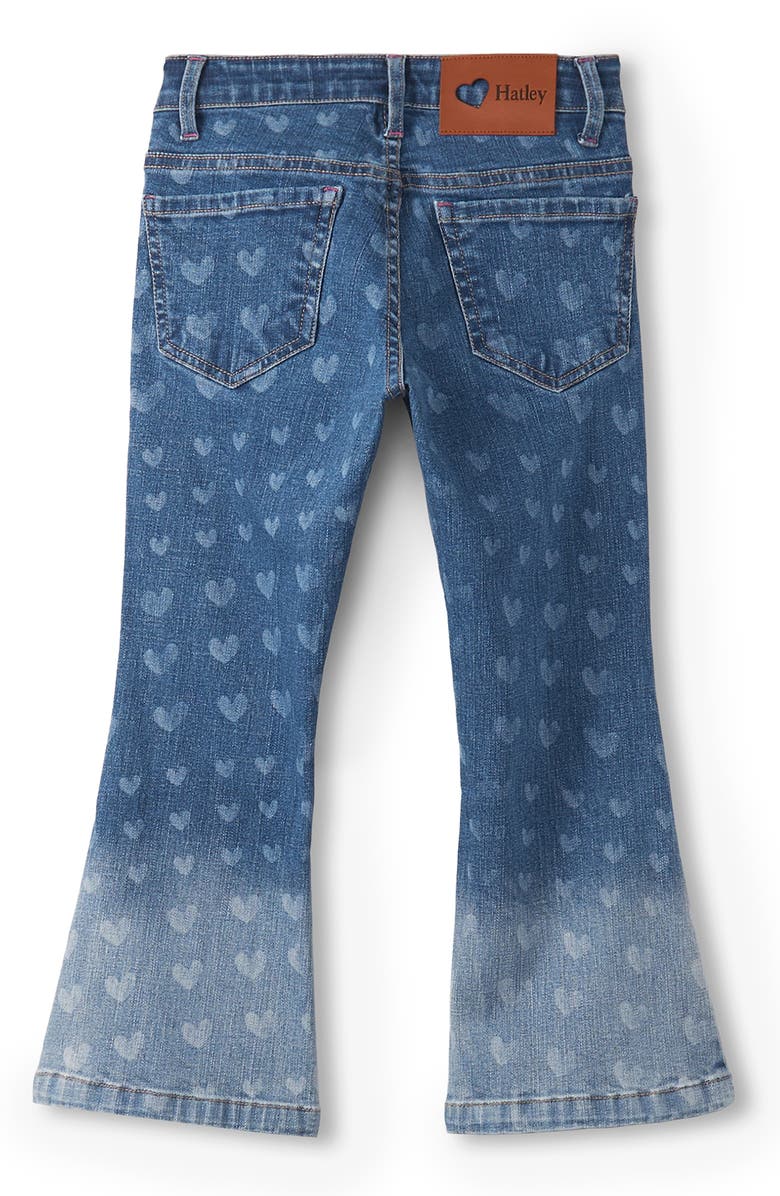 Hatley Kids' Heart Print Ombré Jeans, Alternate, color, Denim