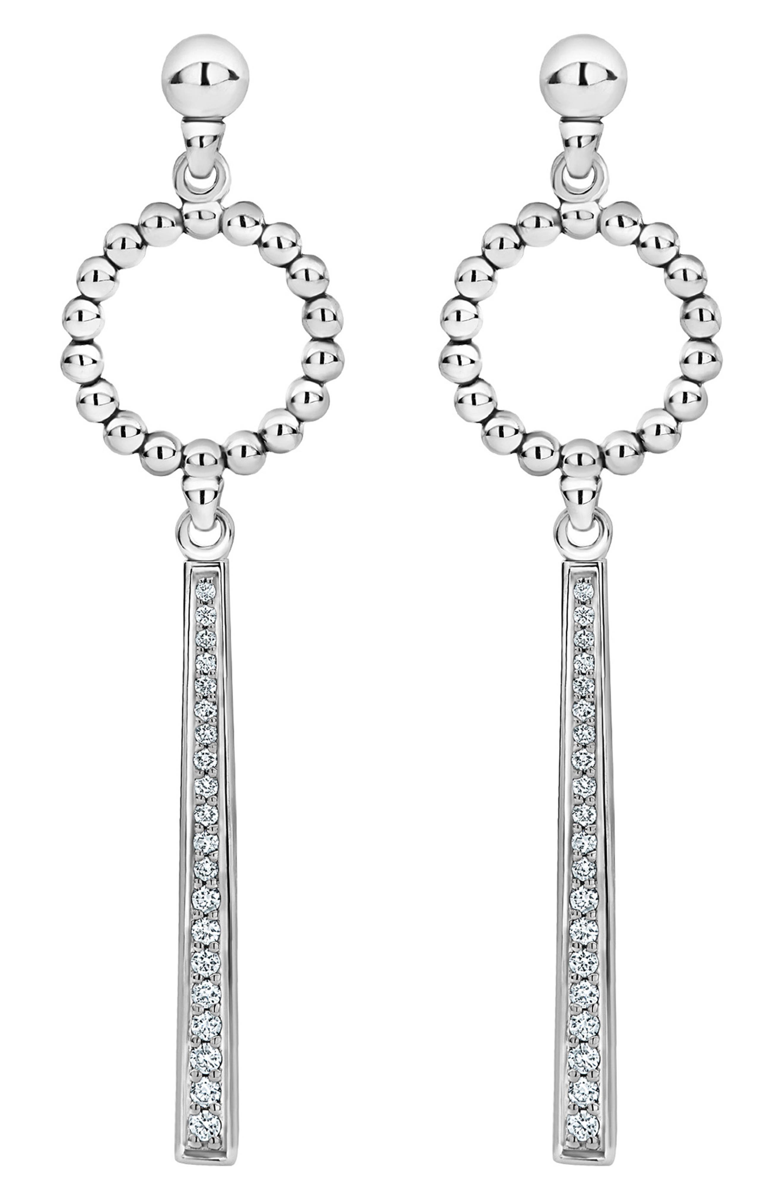 LAGOS Enso Diamond Linear Drop Earrings (Women) | Nordstrom