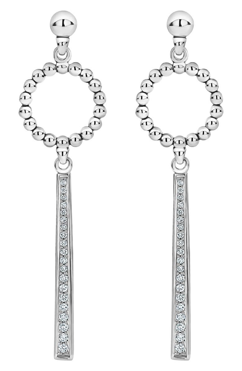 LAGOS Enso Diamond Linear Drop Earrings, Main, color, 